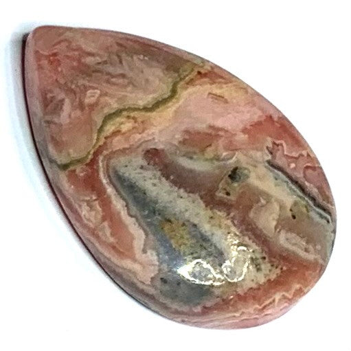 One of a Kind Rhodocrosite Pear Shaped Cabochon-27 x 18 x 6mm (CAB4539)