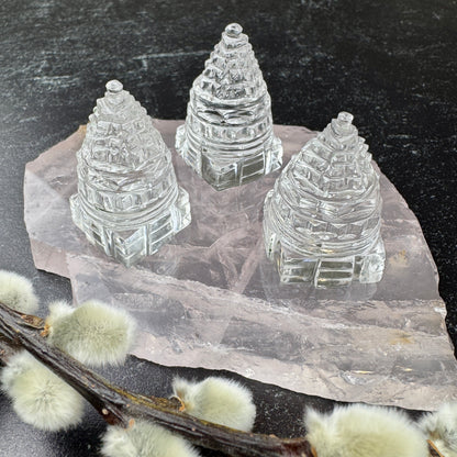 Himalayan Quartz Sri Yantra - 1.5"x 1"-NC7694
