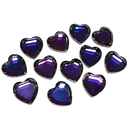 Vintage Swarovski Heliotrope Hearts Art.4816/2-12 pieces-SALE7552