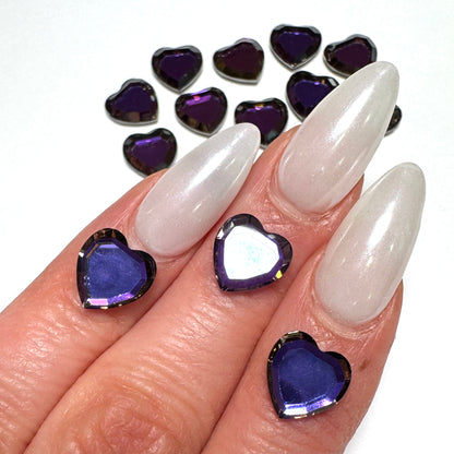 Vintage Swarovski Heliotrope Hearts Art.4816/2-12 pieces-SALE7552