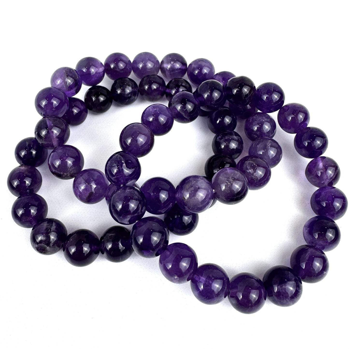 Amethyst Mala Bead Bracelet-10mm