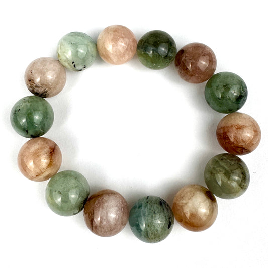 Beryl Mala Bead Bracelet-14mm
