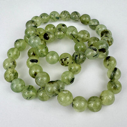 Prehnite Mala Bead Bracelet-10mm