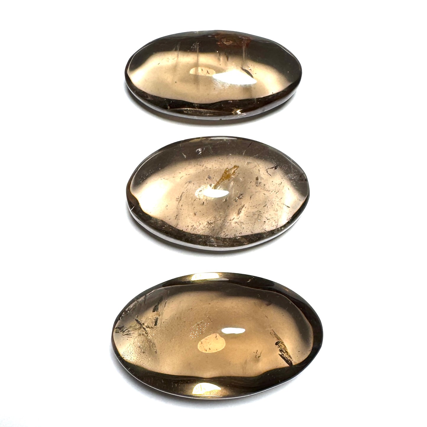 Medium Smokey Quartz Palm Stone-2.1"x1.25"- NC7648