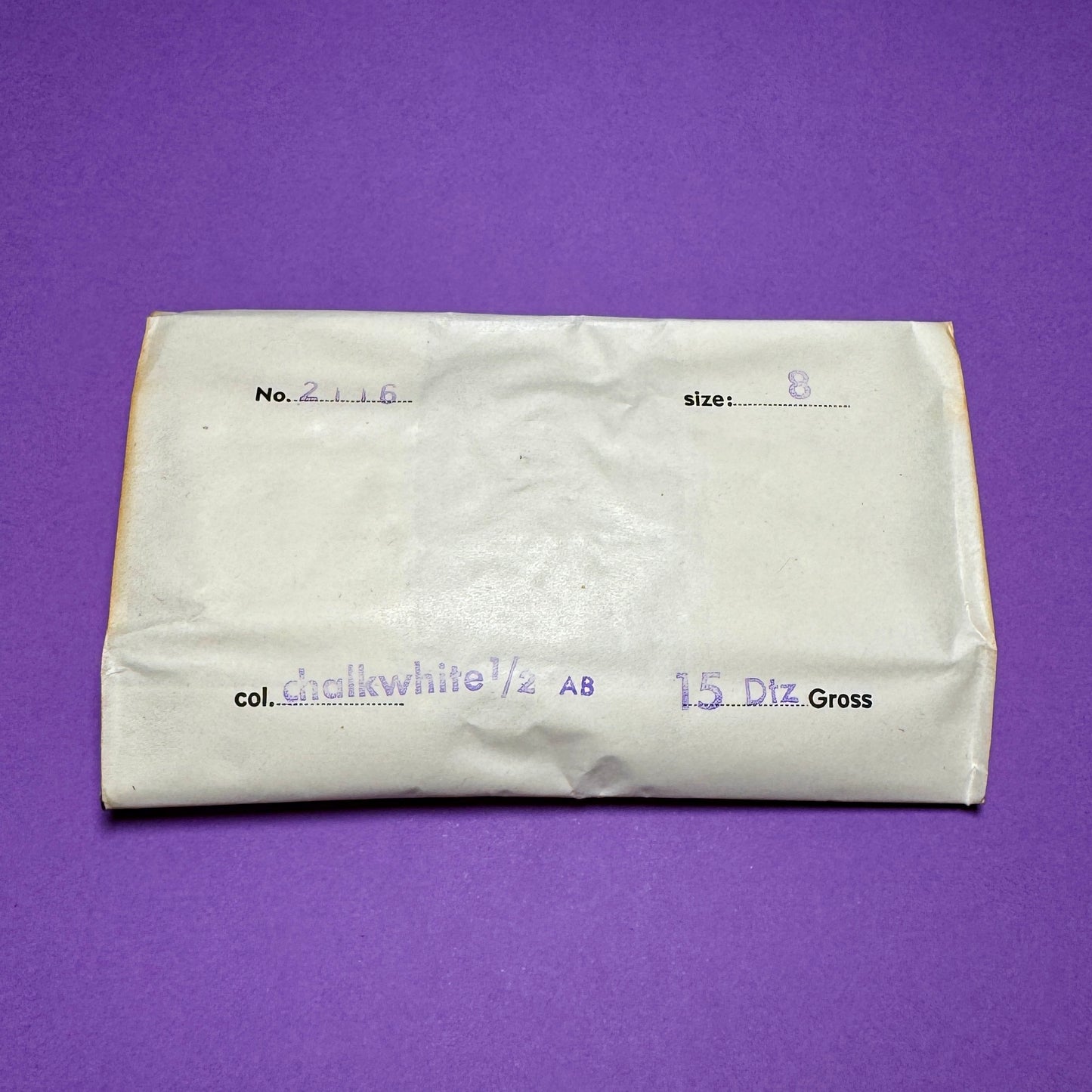 8mm Chalk White 1/2 AB- West German(1 Gross Factory Pack) No.2116- SALE7553