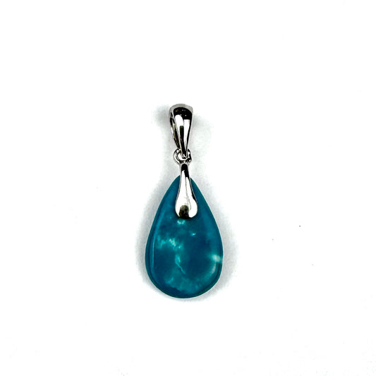 Chinese Turquoise Teardrop Pendant 10 x 15mm avg.