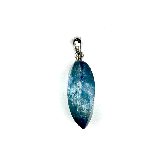 Kyanite Twist Olive Pendant 9 x 20mm