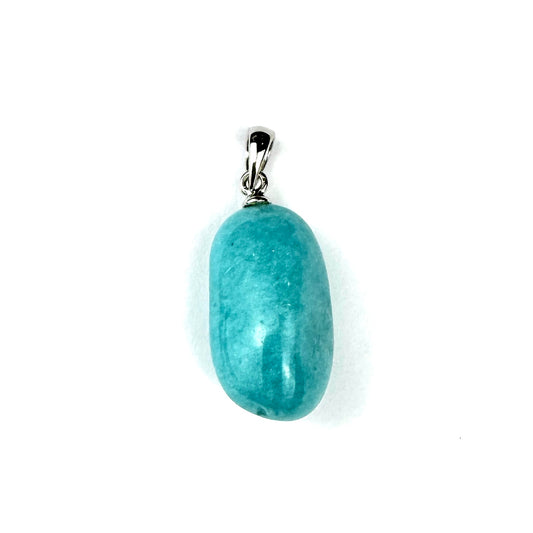 Amazonite A+ Pendant with Sterling 12 x 25mm Avg
