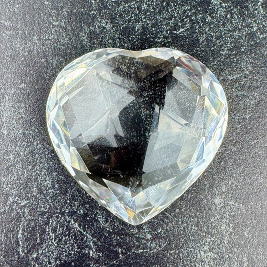 Lemurian Quartz Faceted Heart-1.5x1.5x.8-NC7711