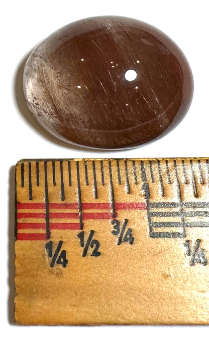 Natural Red Rutile Quartz Cabochon from Brazil 28 × 37 mm #CAB7938
