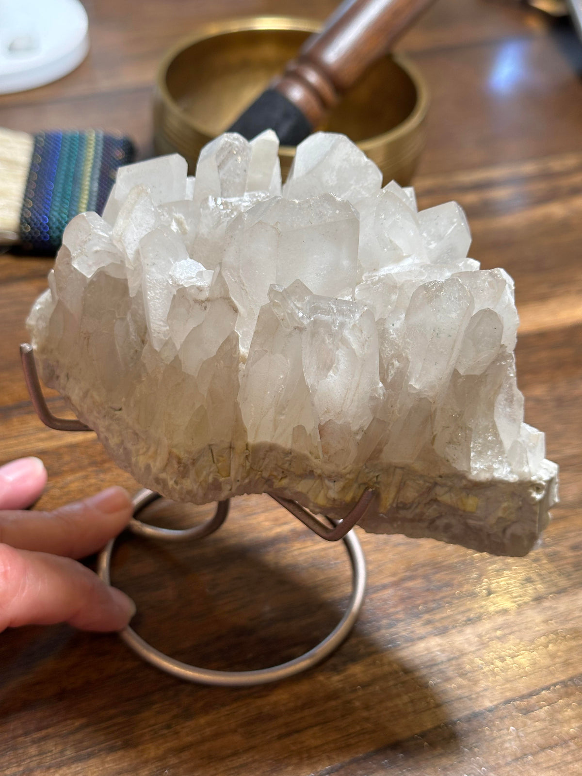 Brazilian Quartz Crystal Cluster with Sparkle, Phantoms and Rainbows #NC7965