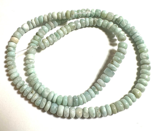 Natural Larimar Rondelle Bead Strand – 4mm #SP7850