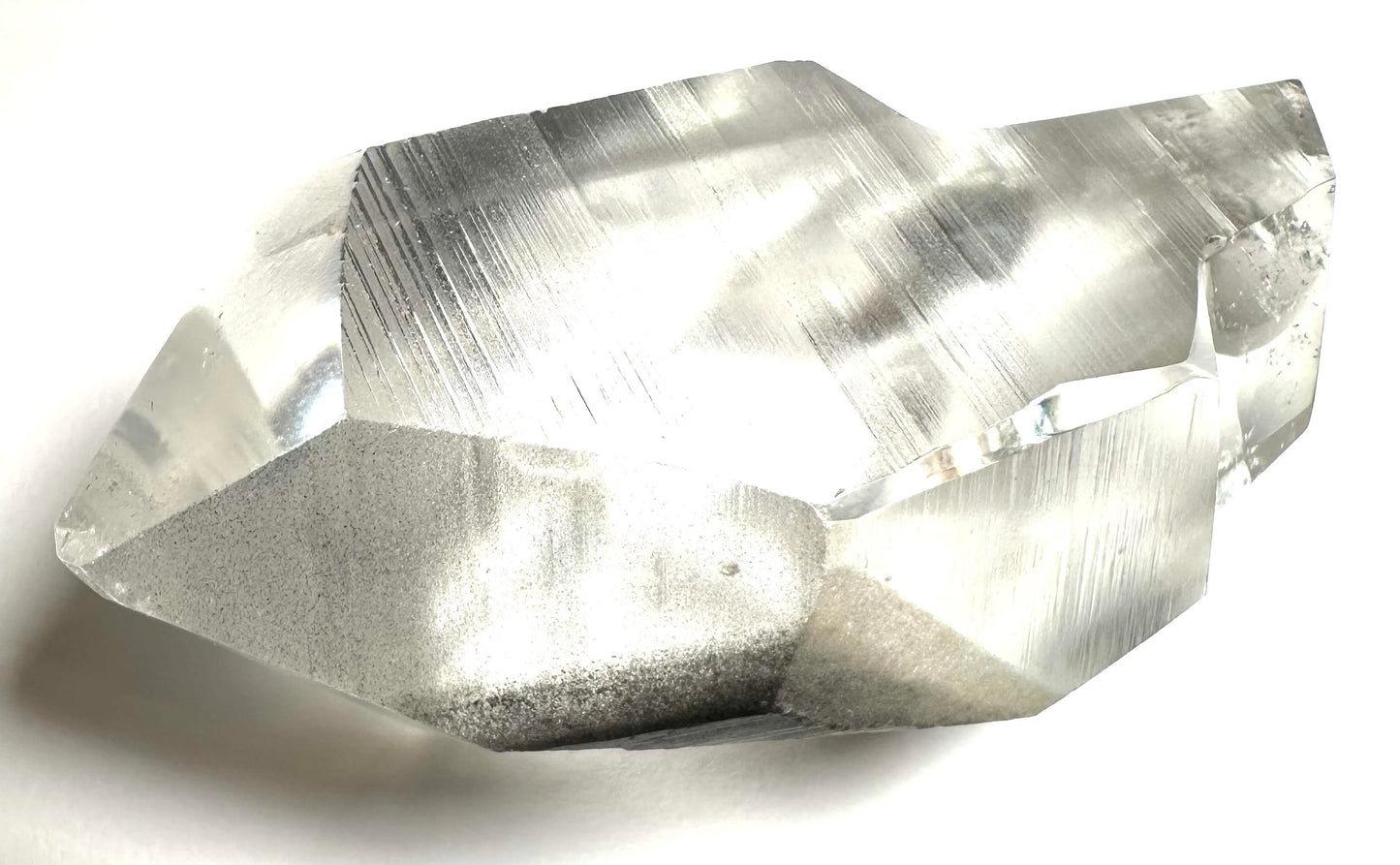Master-Carved Lemurian Quartz Freeform with Black Phantom & Rainbow – Brazil – NC7881