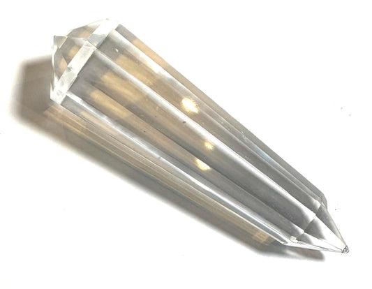 Lemurian Quartz 12-Sided Vogel Crystal Wand – 3” x 22mm | NC7354