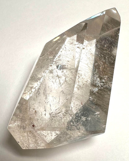 Lemurian Quartz Crystal with Fine Pink Rutile, Water Veils & Rainbow – NC7882