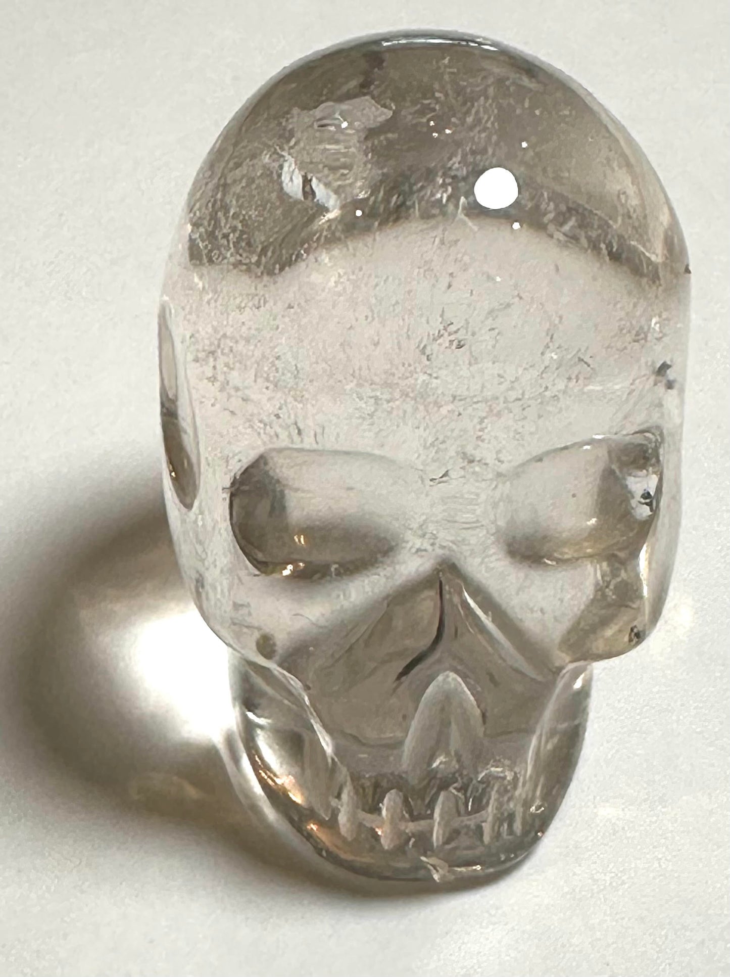 Lemurian Crystal Phantom Skull Master Carved by Vanderlei Barreto 1¼ Inches Tall #NC7932