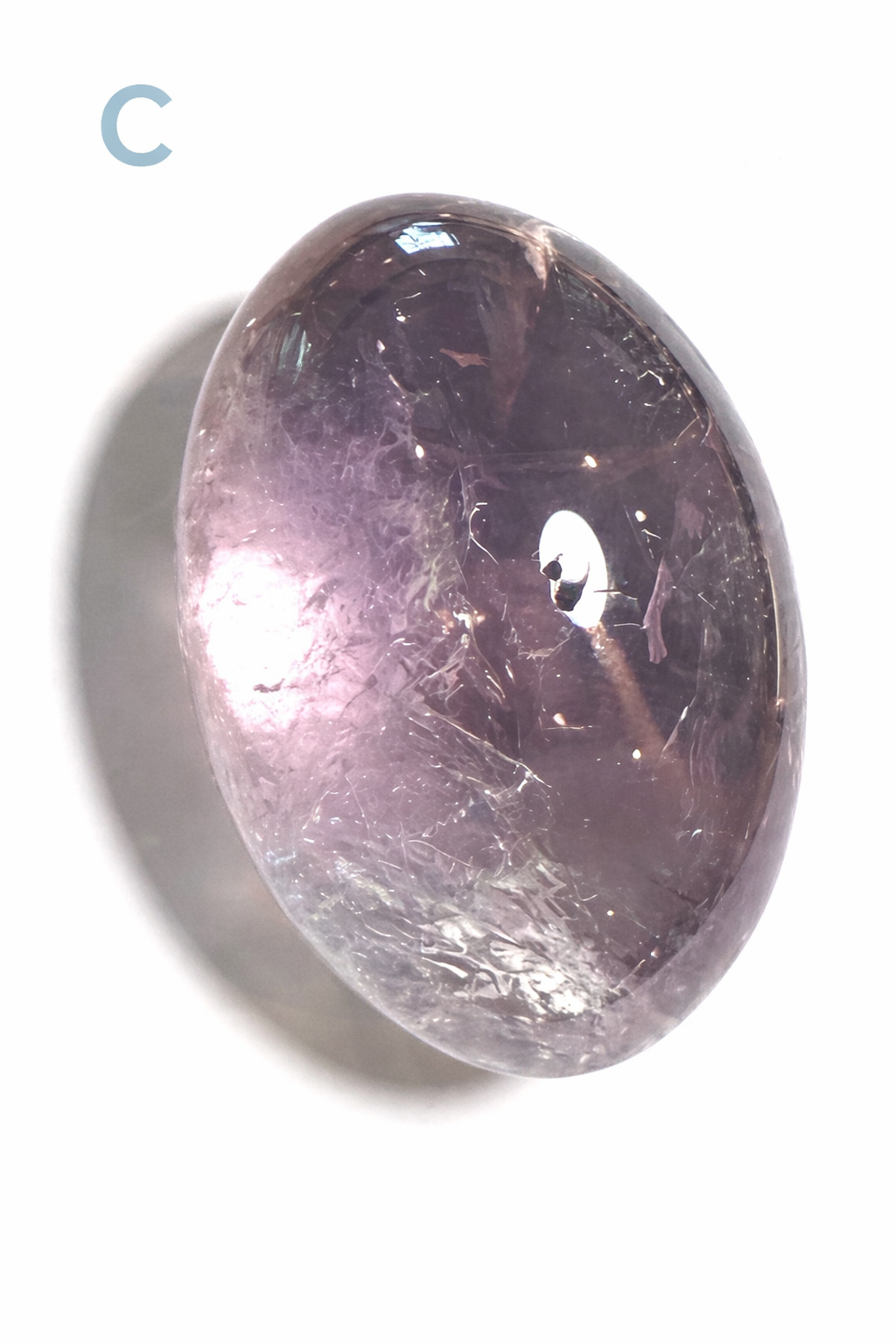 Light Amethyst Shiva Stones – Polished Oval Palm Stones NC7728