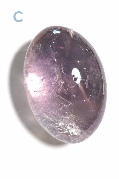 Light Amethyst Shiva Stones – Polished Oval Palm Stones NC7728