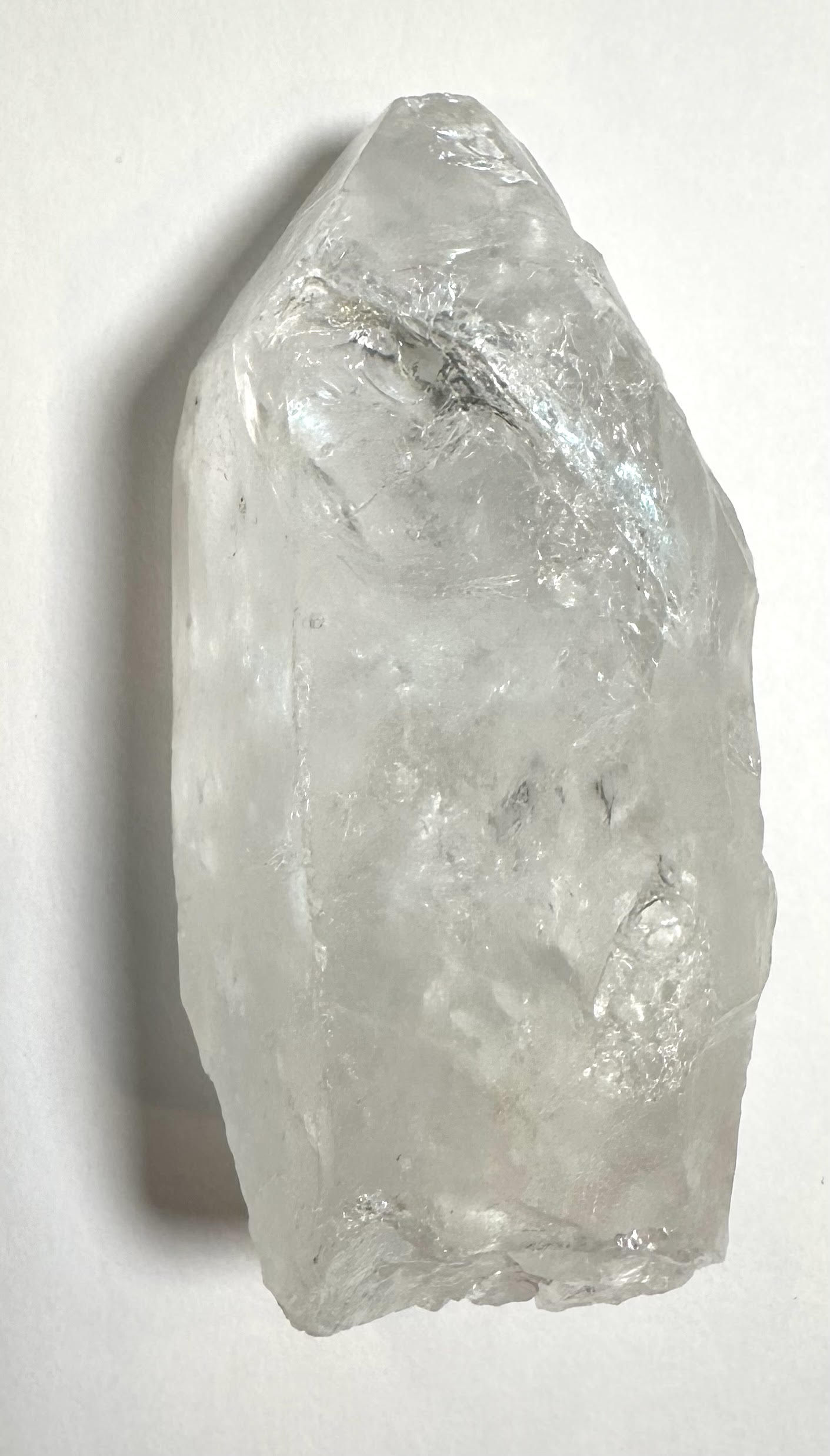 Lightning Strike Crystal – Natural Quartz Point with Rainbow & Key  3 1/4" #NC7907