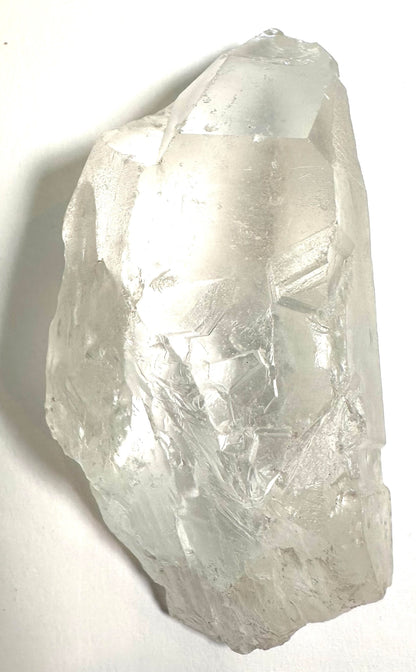 Lightning Strike Quartz Crystal with Frosted Lemurian Faces 3" #NC7909