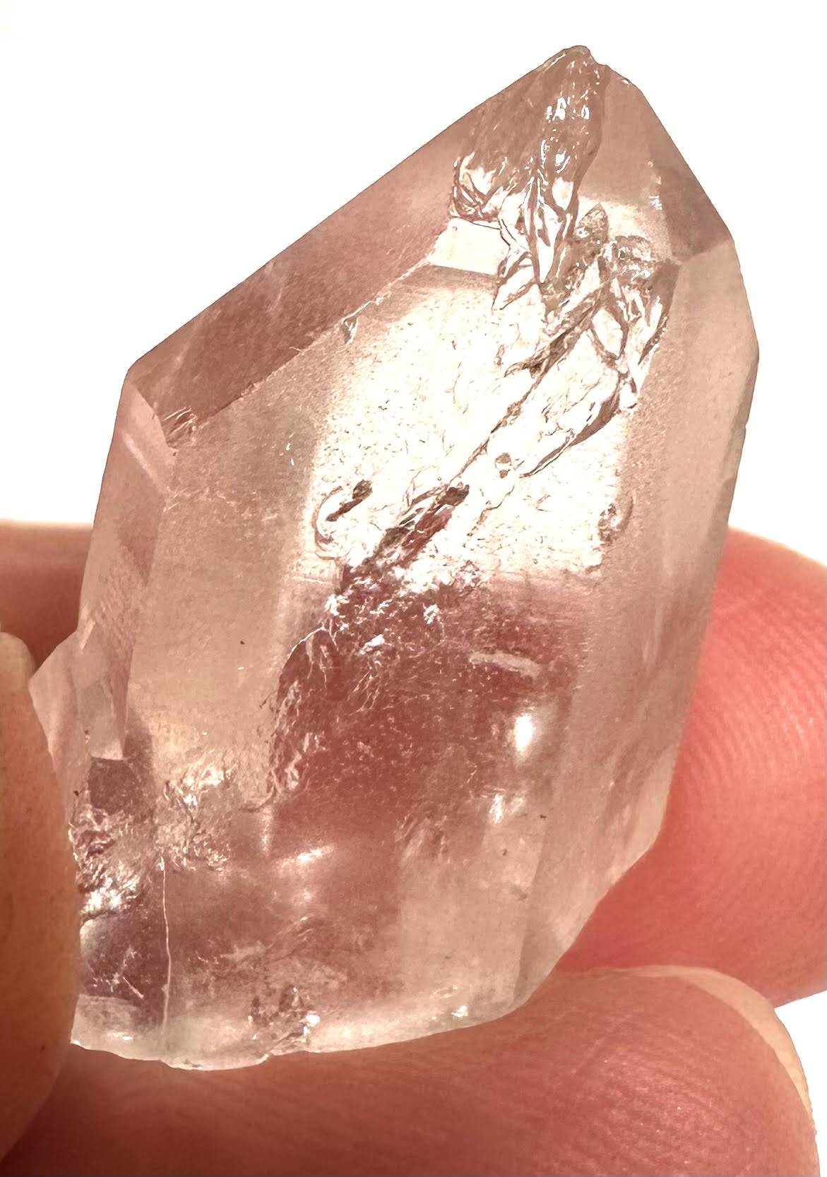 Lightning Strike Quartz Crystal with Dual Window Faces - 1 1/2" #NC7910