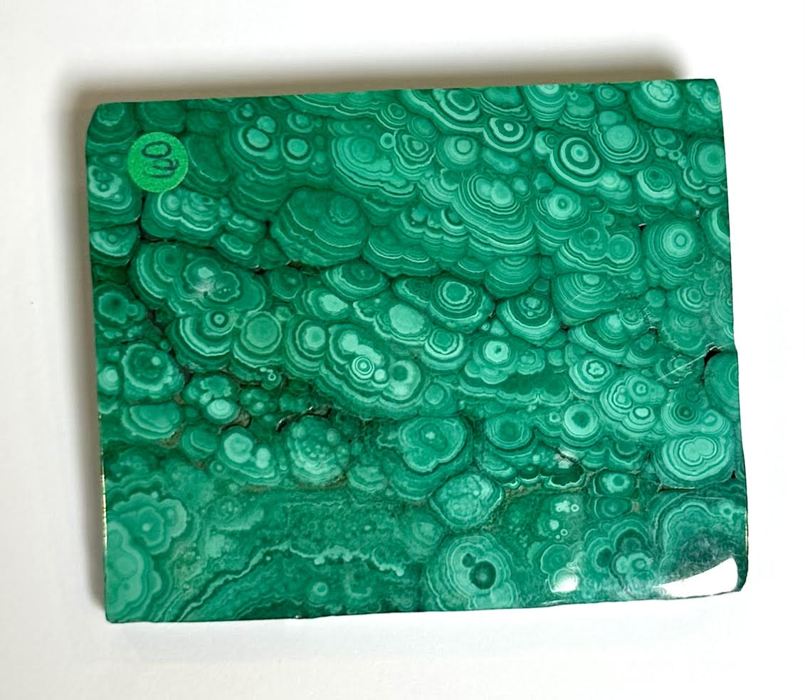 Malachite Rectangular Slab 2.5 x 2" – NC7806