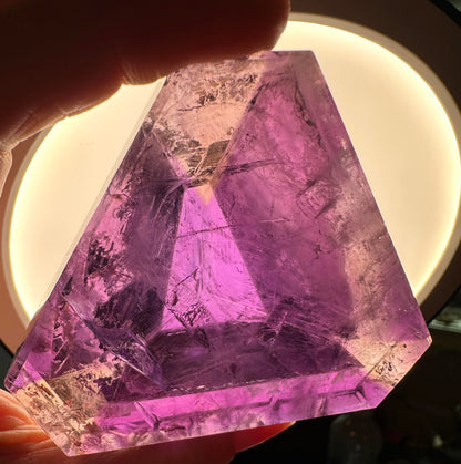 Museum Collector Grade Trapiche Amethyst Super Transparent Slice 2 1/2 x 3" #NC7905