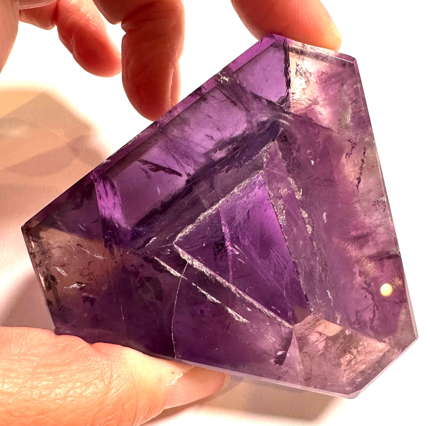 Museum Collector Grade Trapiche Amethyst Super Transparent Slice 2 1/2 x 3" #NC7905