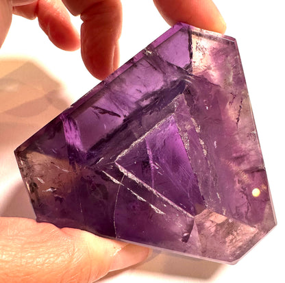 Museum Collector Grade Trapiche Amethyst Super Transparent Slice 2 1/2 x 3" #NC7905