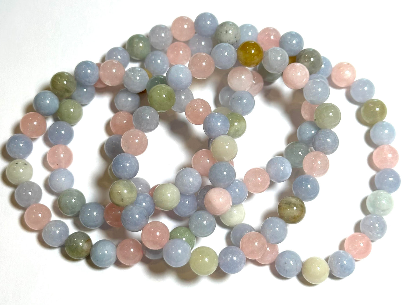 Natural Morganite 8mm Mala Bracelet #Mala03