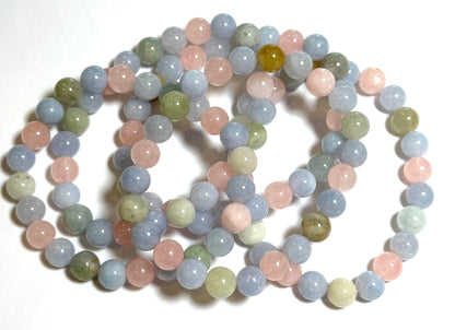 Natural Morganite 8mm Mala Bracelet #Mala03