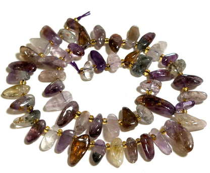 Auralite 23 Cacoxenite Top Drilled Oval Beads #SP7925