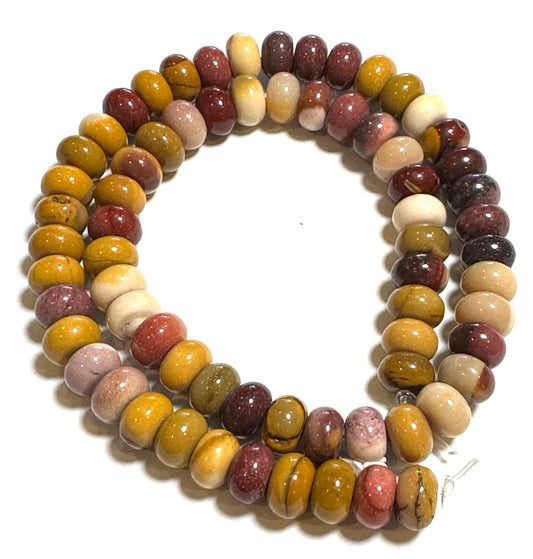 Australian Polished Mookaite Rondelle Beads 5 x 8 mm SP7938