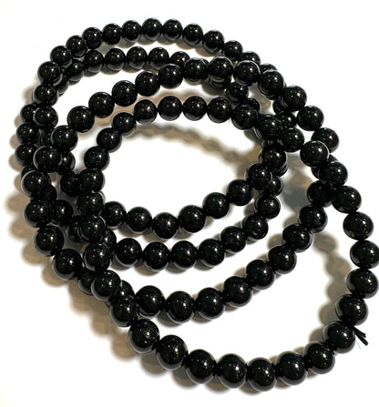 Black Tourmaline Mala Bracelet 6mm #MALA02