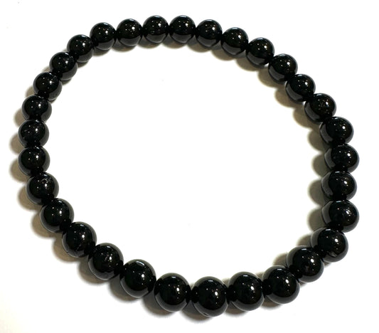 Black Tourmaline Mala Bracelet 6mm #MALA02