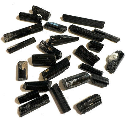 Natural Black Tourmaline Protection Crystal Set – 3 Piece Intuitive Pick #NC7960