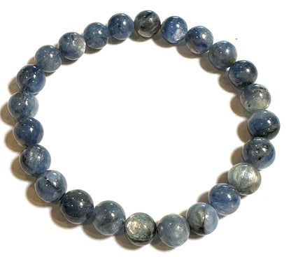 Blue Kyanite 8.5–9 mm Mala Bracelet #MALA05