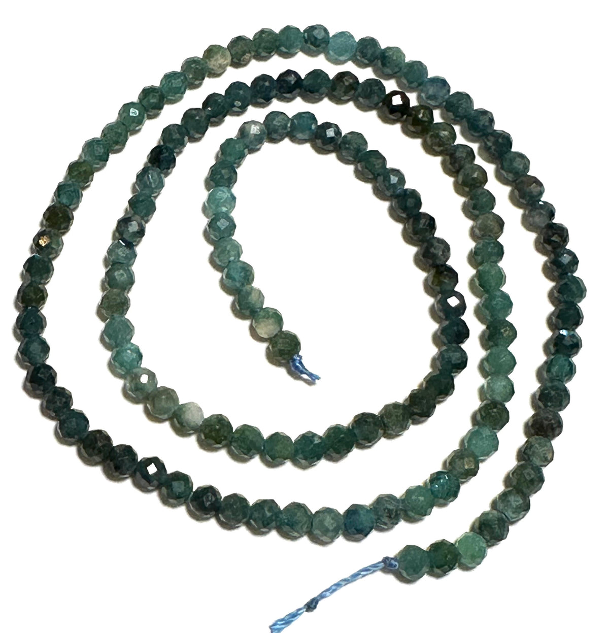 Blue Tourmaline Micro Diamond Faceted Beads 3mm #SP7932