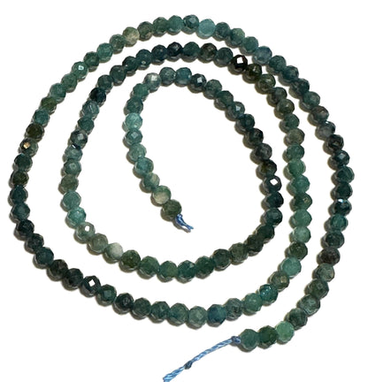 Blue Tourmaline Micro Diamond Faceted Beads 3mm #SP7932