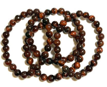 Red Tiger Eye Mala Bracelet 8 mm #MALA20