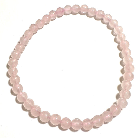 Natural Rose Quartz 4mm Mala Bracelet #Mala06