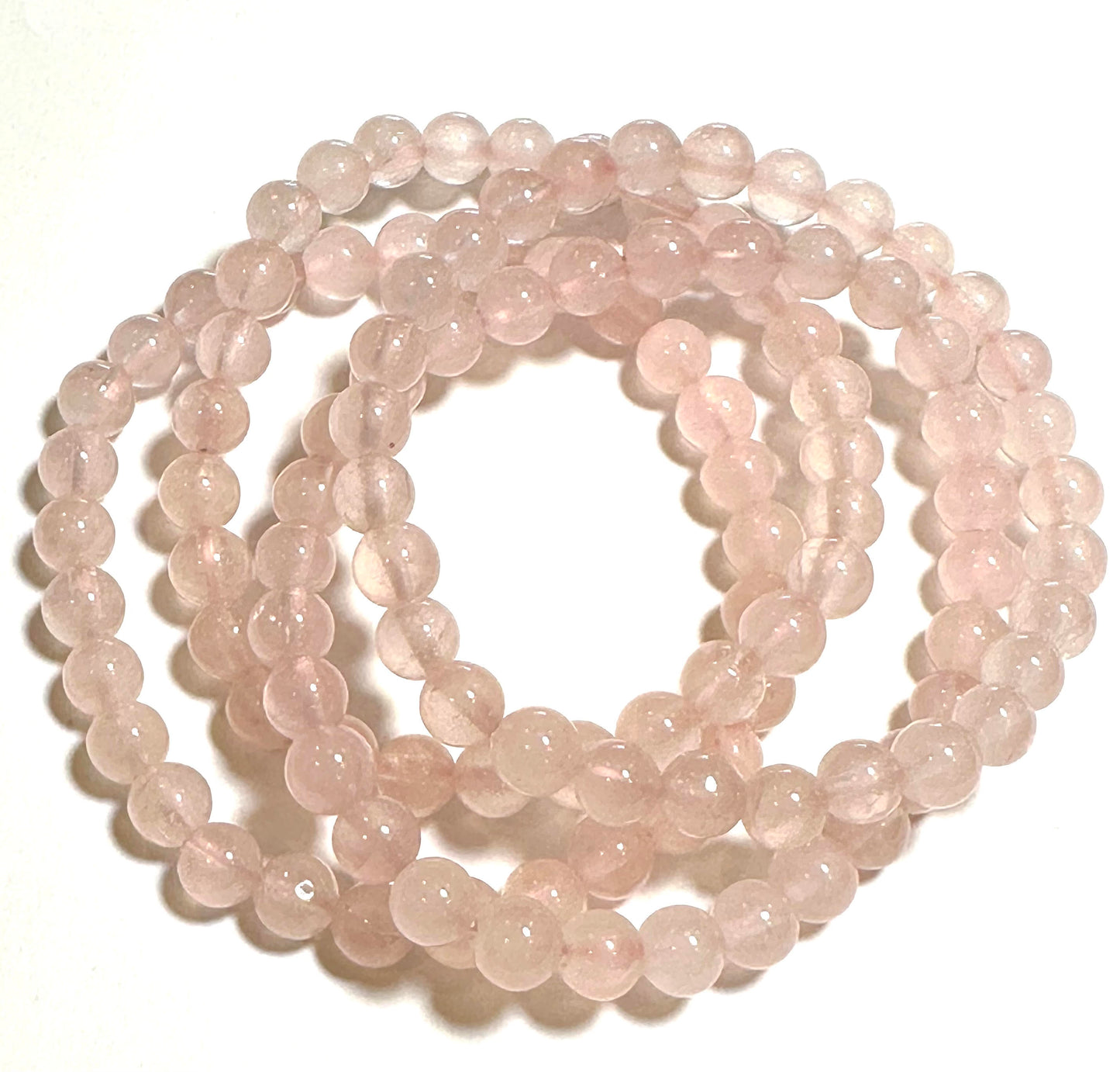 Rose Quartz 6 mm Mala Bracelet #MALA07
