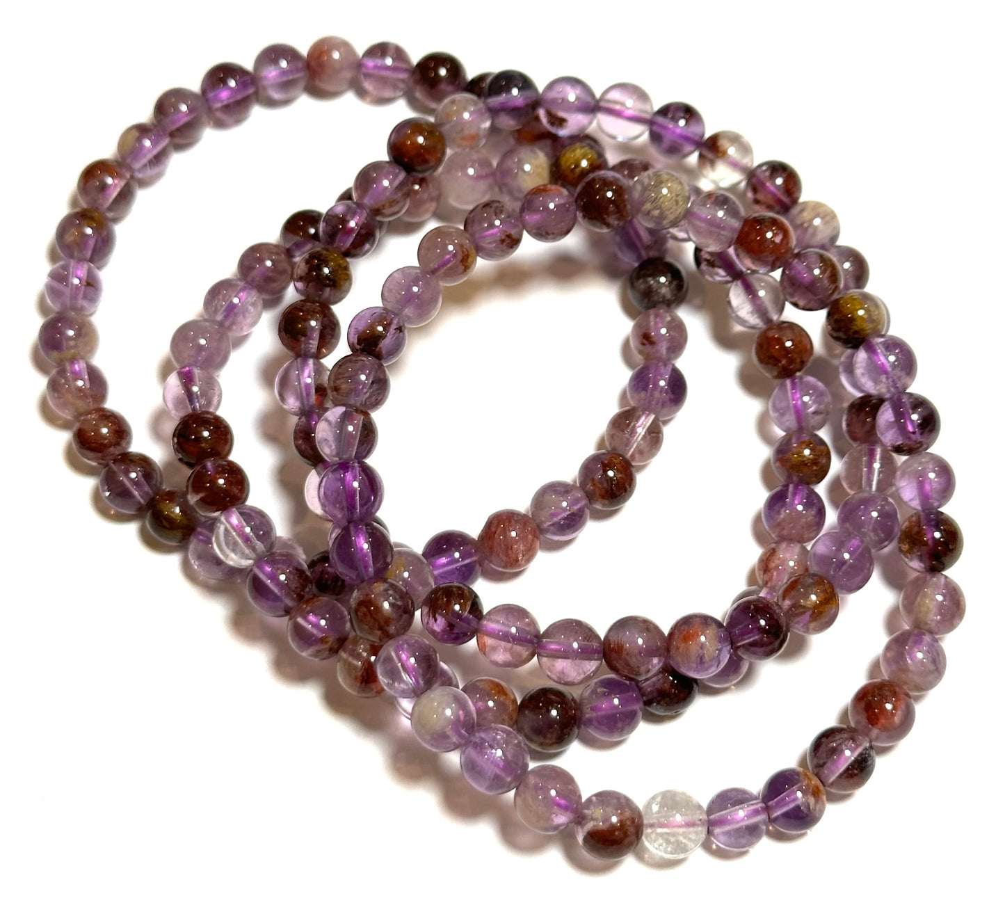 Natural Super Seven 6mm Mala Bracelet #Mala08