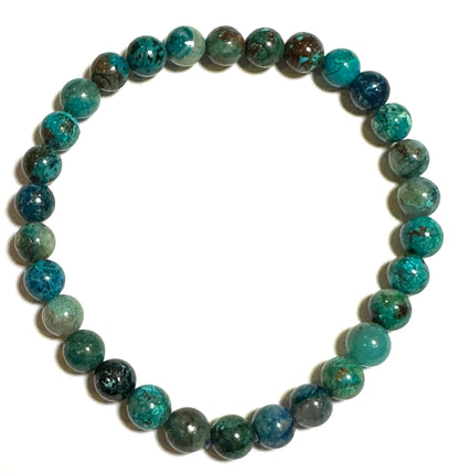 6mm Natural Chrysocolla Mala Bead Bracelet #MALA17