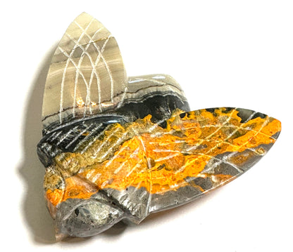 Natural Hand Carved Bumblebee Jasper Bee Figurine 2¼ x 2 Inches #NC7695