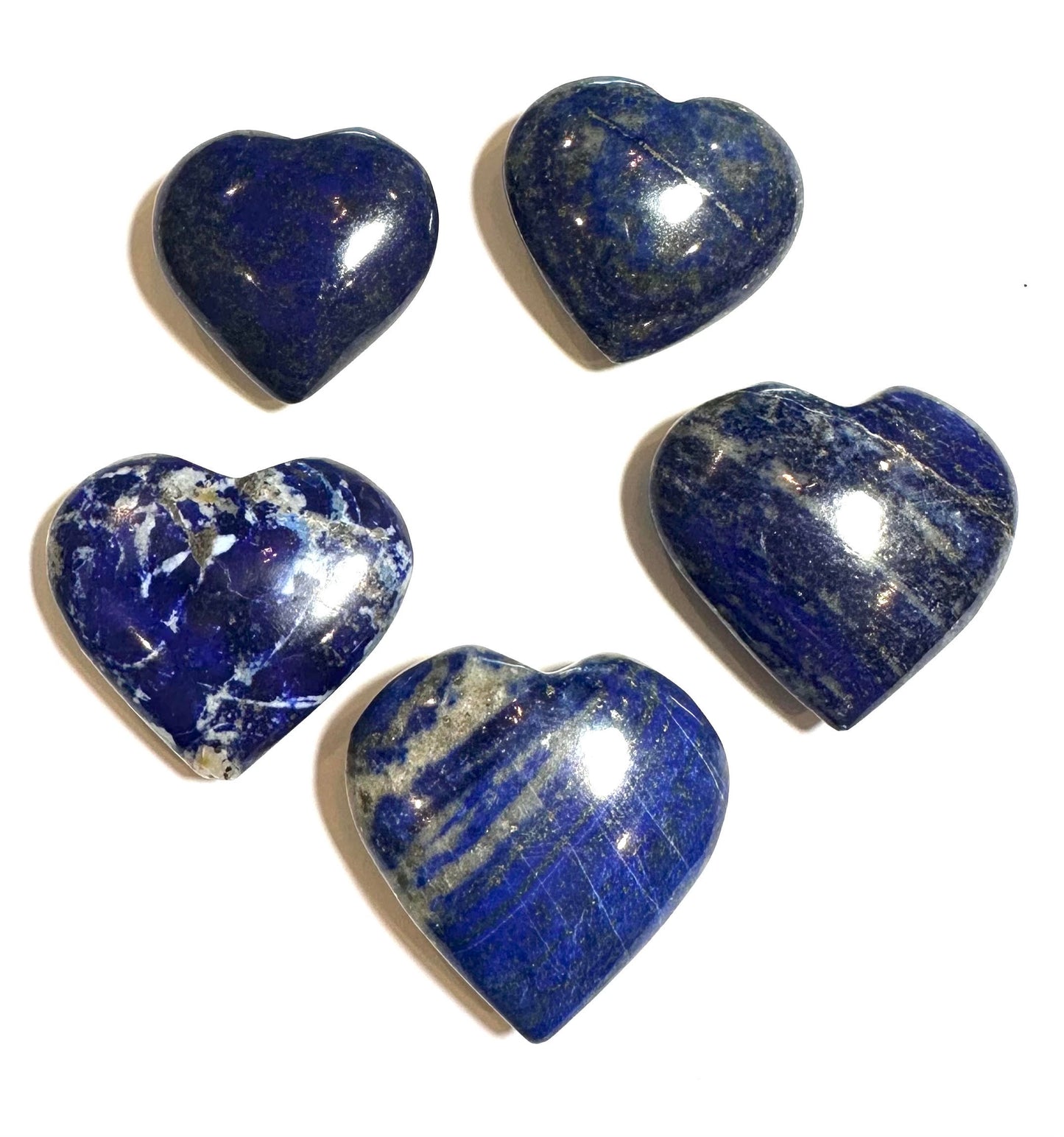 Natural Lapis Lazuli Heart Palm Stone from the Himalayas 1.25–1.5 Inch Intuitively Chosen #NC7959