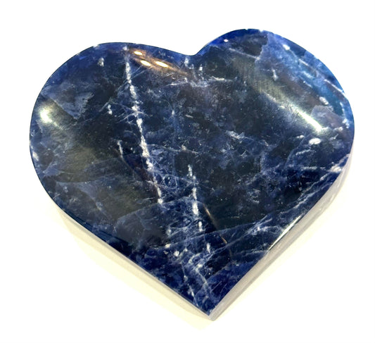 Natural Sodalite Heart Paperweight 3.5 Inch Polished Crystal Heart #NC7957