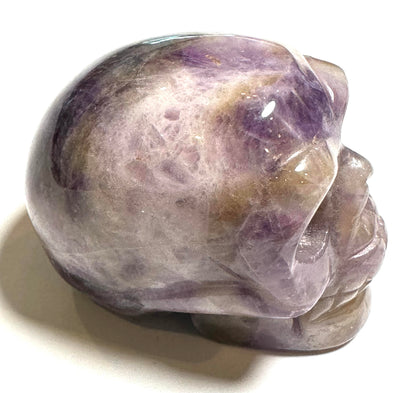 Natural Amethyst Crystal Skull Carving 1 1/4 Inches x 2 Inches x 1 1/2 Inches Tall #NC7938