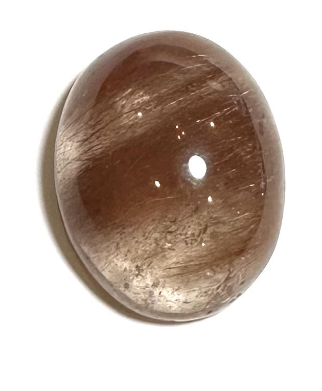 Natural Red Rutile Quartz Cabochon from Brazil 28 × 37 mm #CAB7938