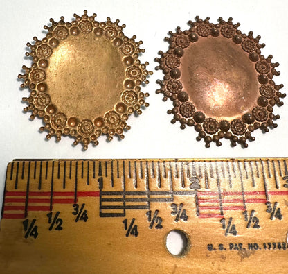 Vintage Brass Stampings with Unique Patinas 9 Piece Lot VB823